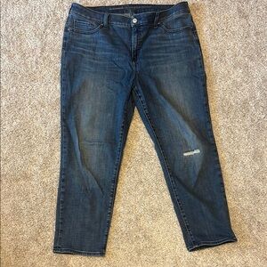 Chico’s girlfriend so slimming distressed Jeans size 14